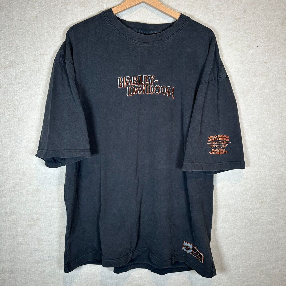 Harley Davidson T Shirt Men's 2XL Smoky Mountain Tennessee Faded Gray